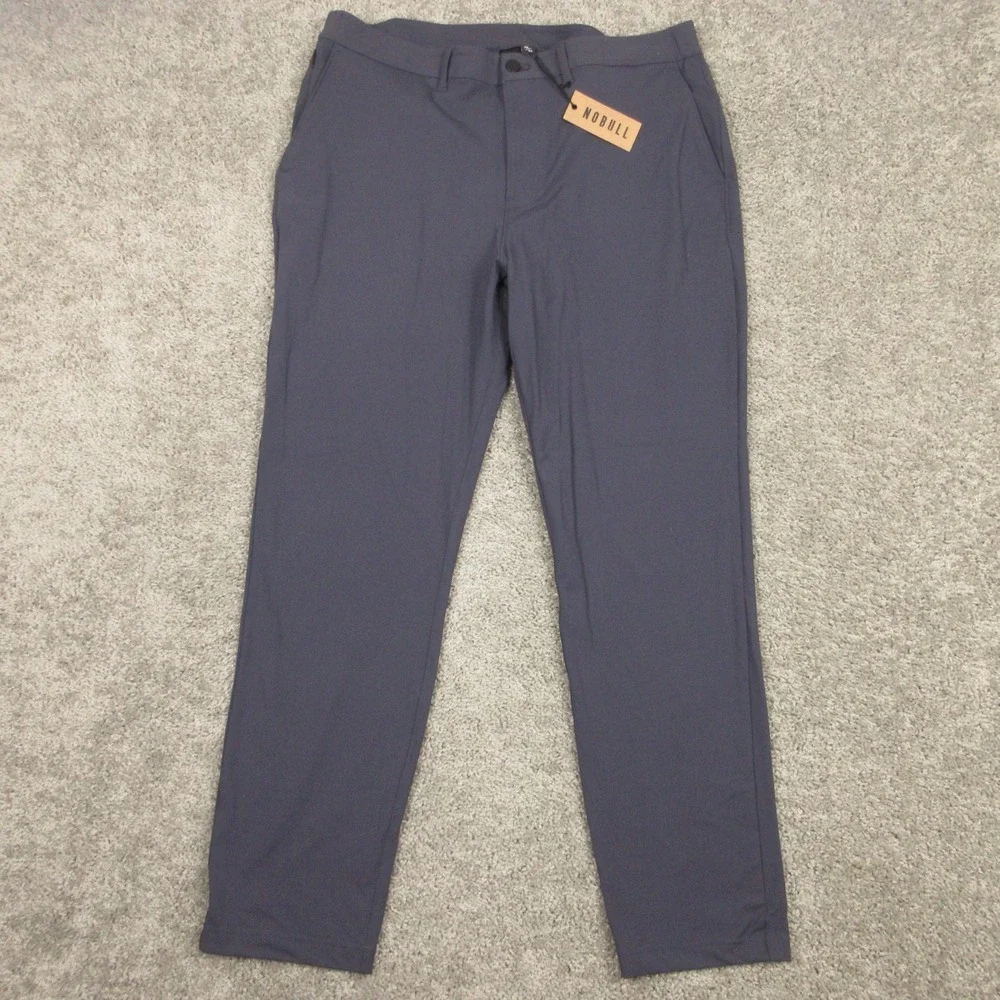NOBULL Pants Mens 36x32 Gray Blue Game Changer 5 Pocket Pant Perfromance Stretch